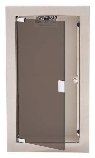 Fire Extinguisher Cabinet, Semi Recessed, 20 3/4 in Height, 5 lb