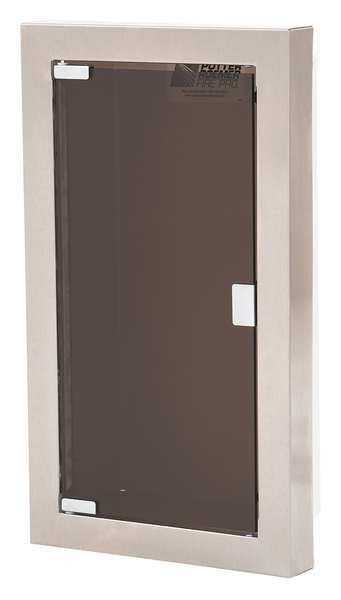 Fire Extinguisher Cabinet, Semi Recessed, 20 3/4 in Height, 5 lb