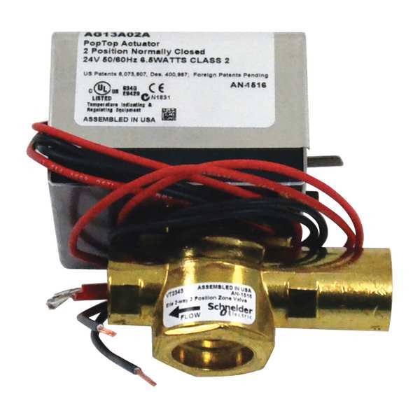 Valve, 2 Way, 3/4 in., with Actuator