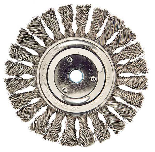 Twist Wire Wheel Wire Brush, Arbor, 6