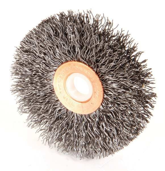 Crimped Wire Wheel Wire Brush, Arbor, 2-1/2