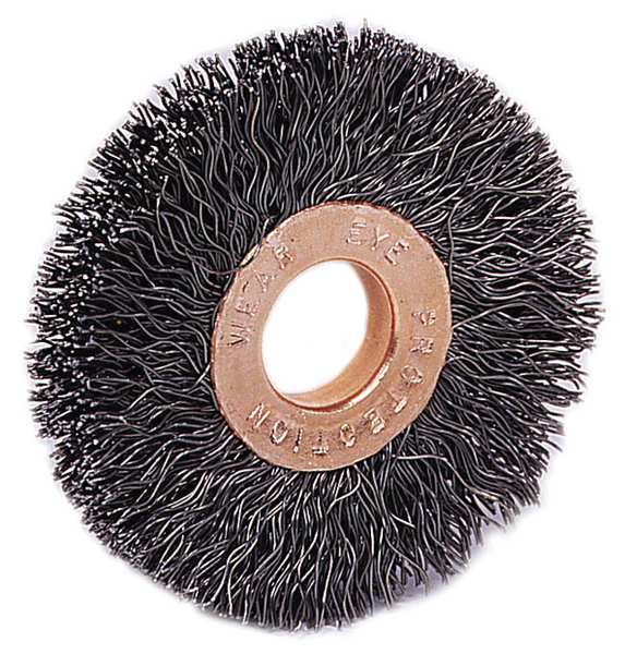 Crimped Wire Wheel Wire Brush, Arbor, 2-1/2