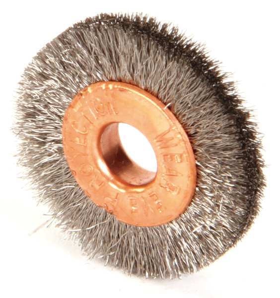 Crimped Wire Wheel Wire Brush, Arbor, 1