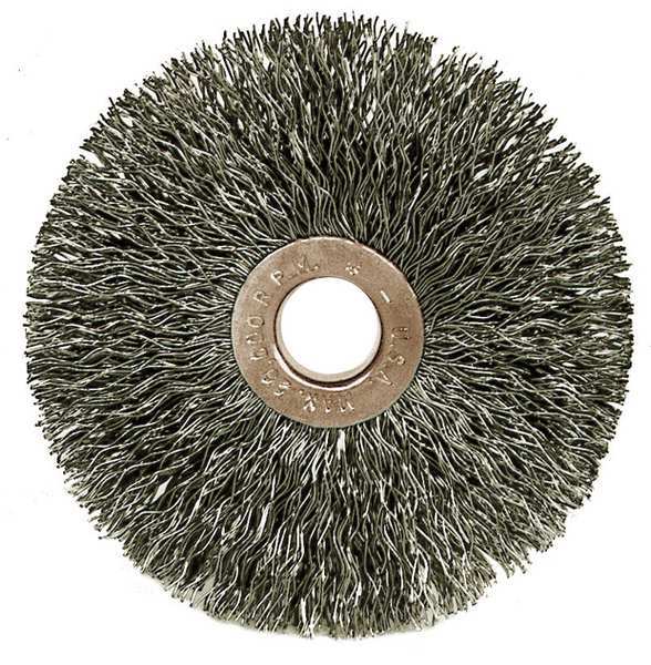 Crimped Wire Wheel Wire Brush, Arbor, 1