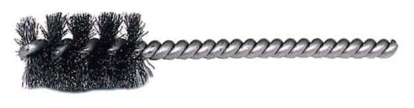 Single Spiral Tube Wire Brush, Steel, 1/4