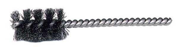Single Spiral Tube Wire Brush, Steel, 3/8