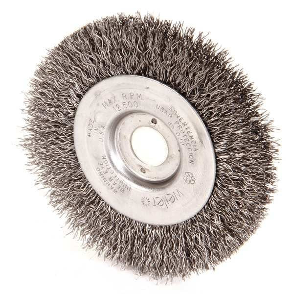 Crimped Wire Wheel Wire Brush, Arbor, 4
