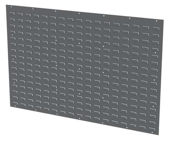 Steel Louvered Panel, 52 in W x 5/16 in D x 34 in H, Gray