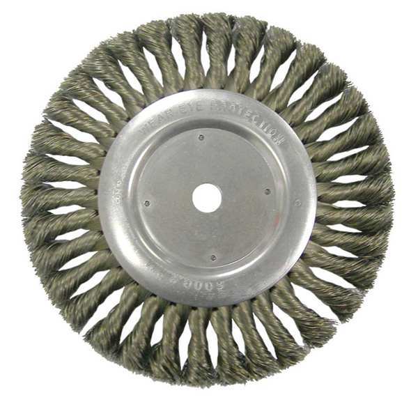 Twist Wire Wheel Wire Brush, Arbor, 8