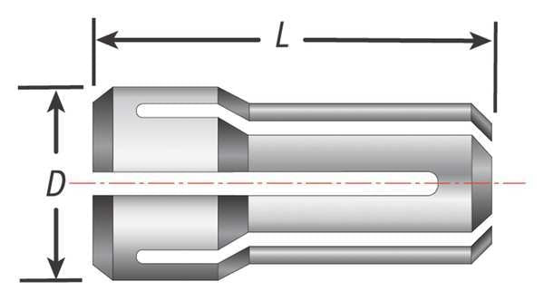 Double Angle Collet, DA200, 1/4 in.
