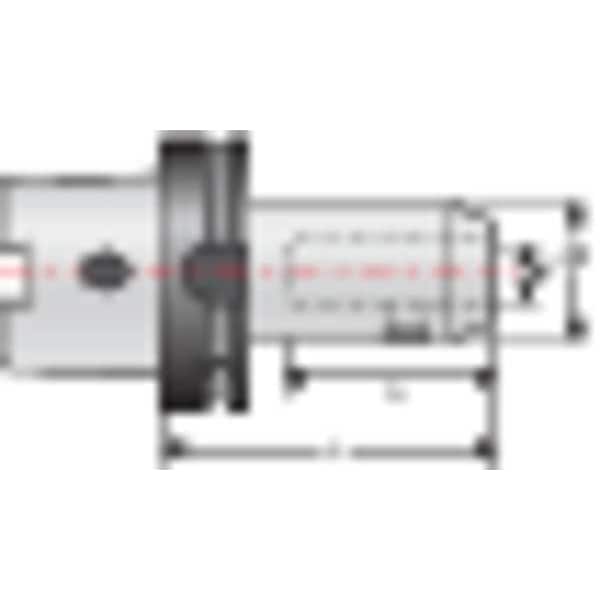 End Mill Holder, HSK100A, 0.7500in BoreDia