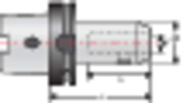 End Mill Holder, HSK63A, 1in Bore Dia.