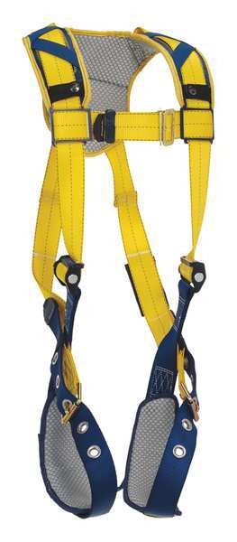 Full Body Harness, Vest Style, S, Polyester, Yellow