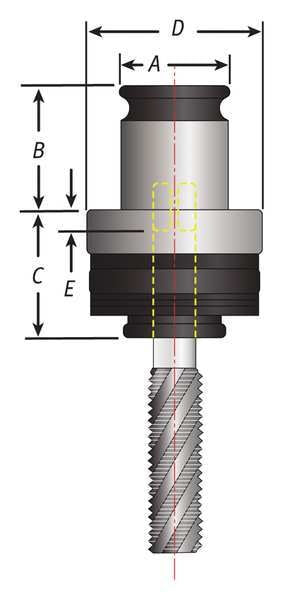 Tapping Collet, 0.687 in. Shank, #3
