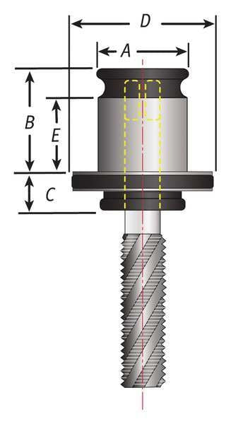 Tapping Collet, 0.437 in. Shank, #1