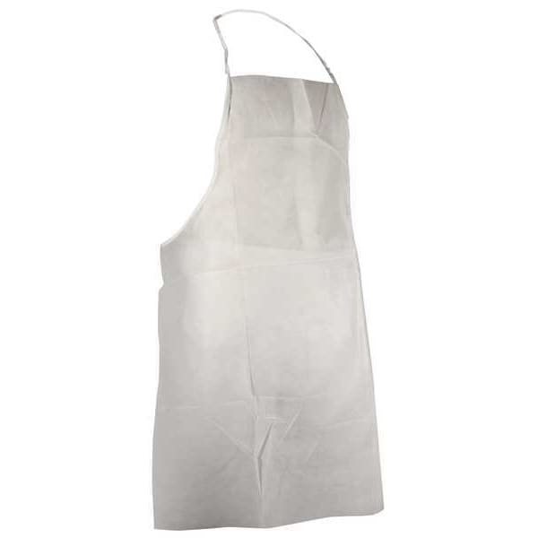 Bib Apron, PP, 36x28, White, PK100