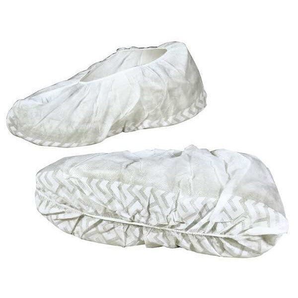 Shoe Covers, Slip Resist, XL, White, PK300