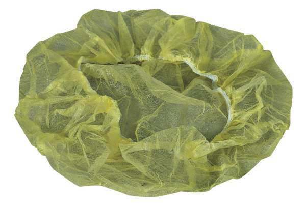 Bouffant Cap, PP, 24 in., Yellow, PK1000