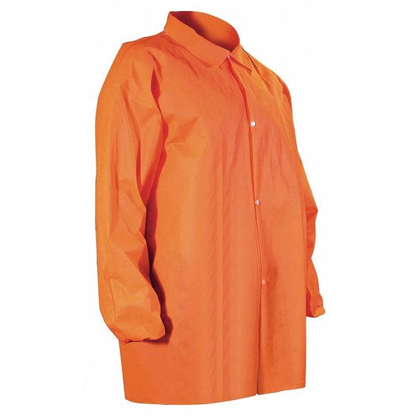 Disposable Lab Coat, Orange, 2XL, PK30