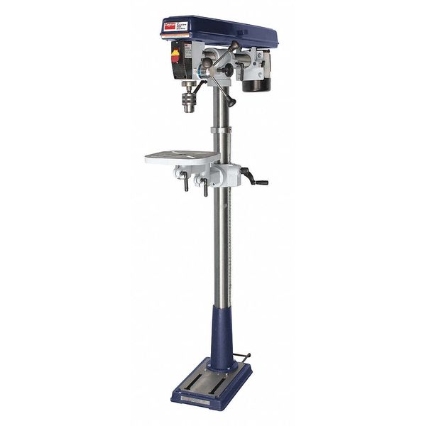 Radial Floor Drill Press, Belt Drive, 1/2 hp, 120 V, 33 in Swing, 5 Speed