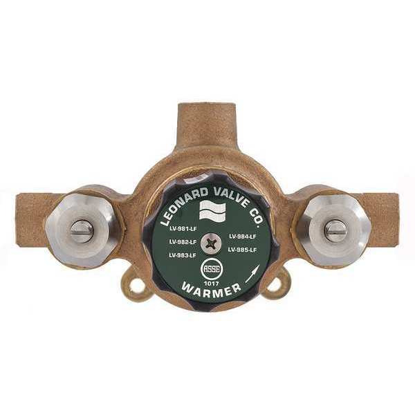 Thermostatic Mixing Valve, Bronze, Sweat