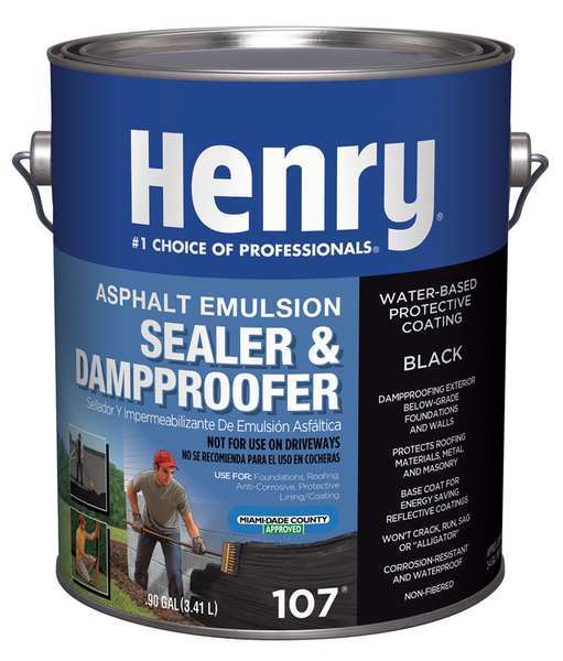 Sealer & Dampproofer, 1 gal, Black