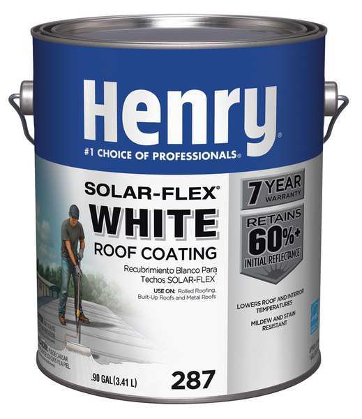 Protective Roof Coating, 1 gal, Pail, White