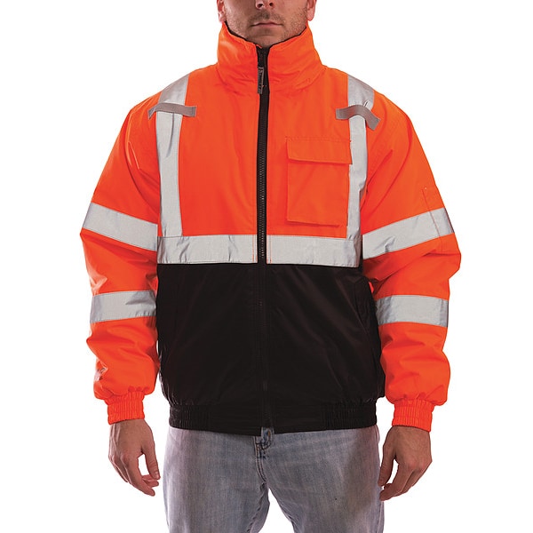2X Class 3 Hi-Vis Bomber Jacket, Orange