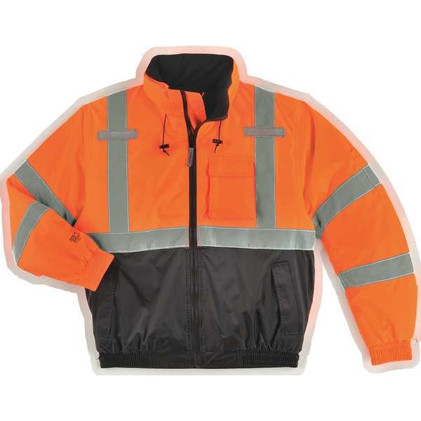 2X Class 3 Hi-Vis Bomber Jacket, Orange
