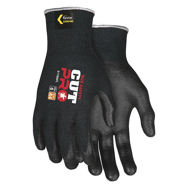 Cut Resistant Coated Gloves, A4 Cut Level, Foam Nitrile, L, 1 PR