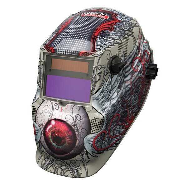Welding Helmet, Shade 9 to 13, Tan/Red
