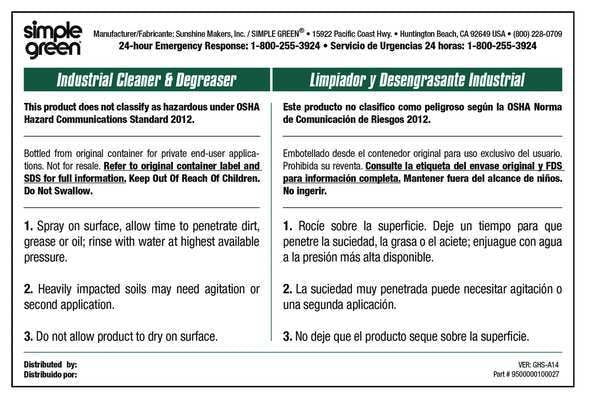 Simple Green Secondary Labels, 10 PK