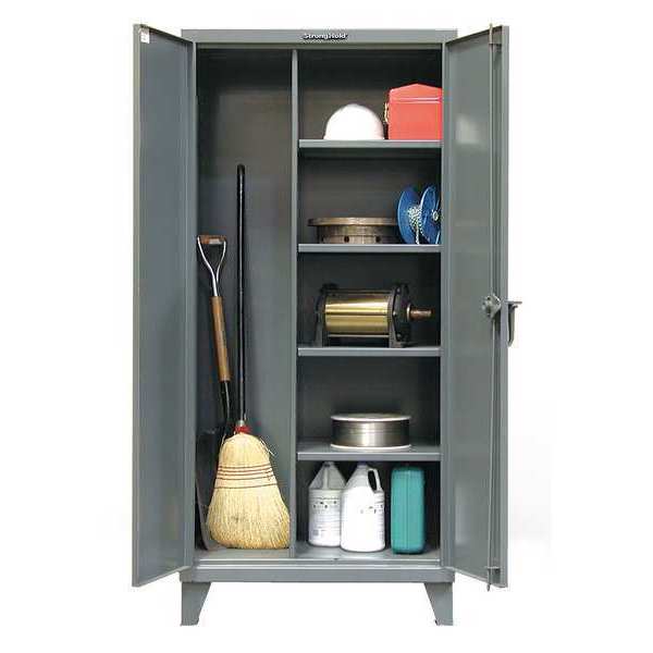 12 ga. Steel Storage Cabinet, 48 in W, 66 in H, Stationary