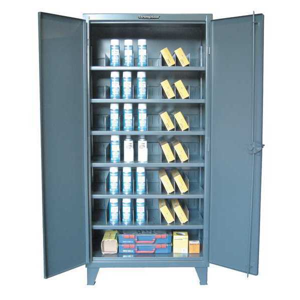 12 ga. Steel Storage Cabinet, 60 in W, 78 in H, Stationary