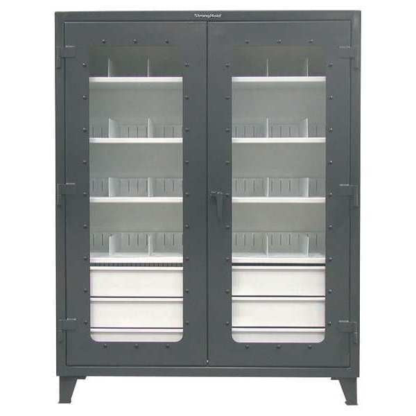 12 ga. Steel Storage Cabinet, 60 in W, 78 in H, Stationary