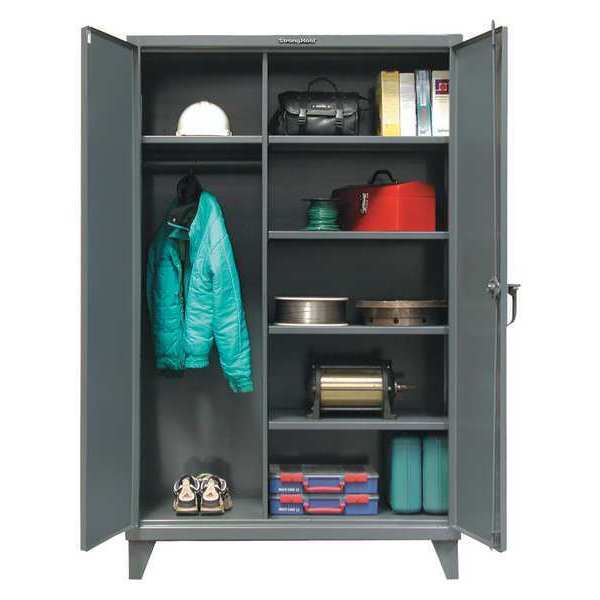 12 ga. Steel Storage Cabinet, 72 in W, 78 in H, Stationary