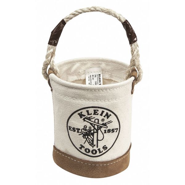Mini Leather-Bottom Bucket, Mini Leather, 6