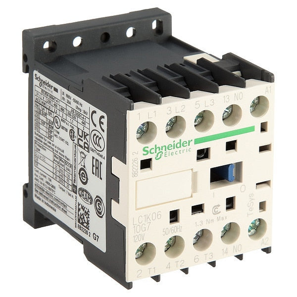 IEC Mini Magnetic Contactor, 3 Poles, 120 V AC, 6 A, Reversing: No