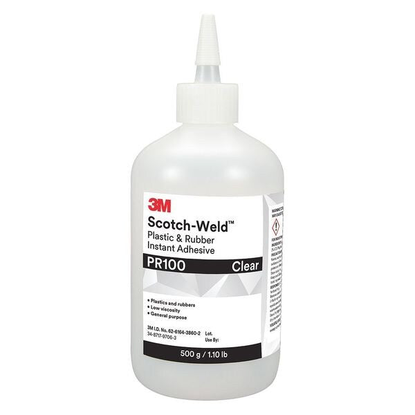 Instant Adhesive, PR100 Series, Clear, 1 lb, Bottle