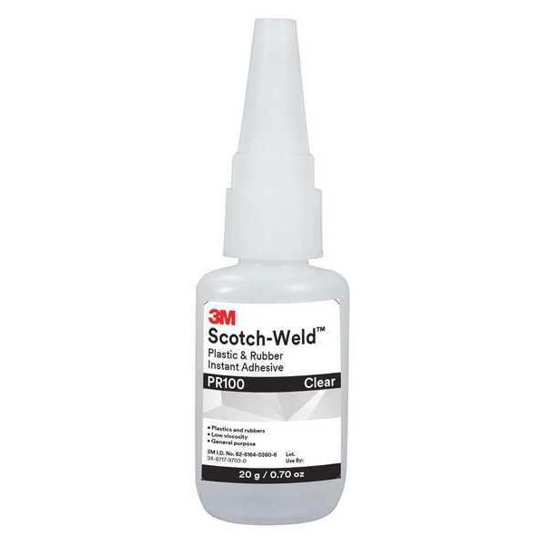 Instant Adhesive, PR100 Series, Clear, 0.71 oz, Bottle