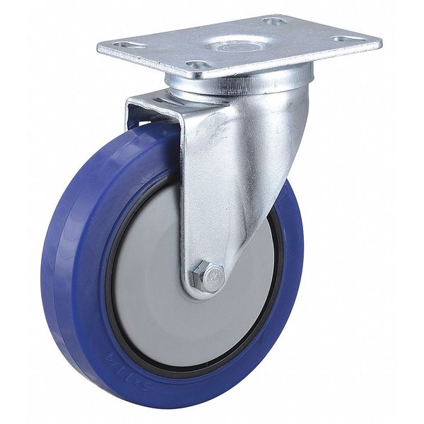 Plate Caster, 308 lb. Load Rating, Swivel