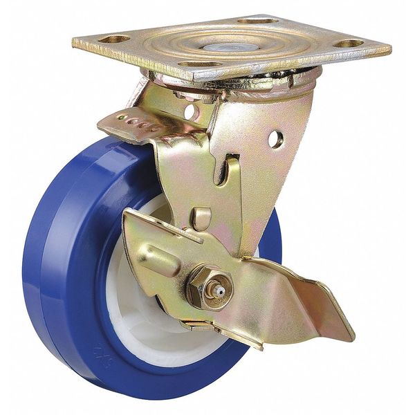 Plate Caster, 750 lb. Load Rating, Swivel