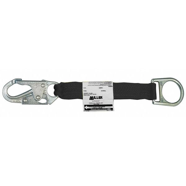 D-Ring Extension, 18 in, 400 lb Weight Capacity, Black