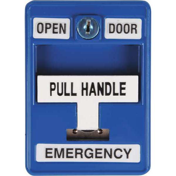 Emergency Pull Station, 30VAC/DC, Blue