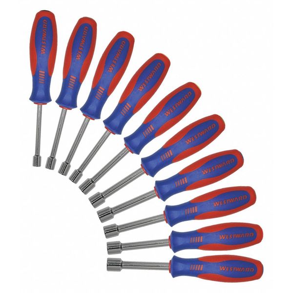 Nut Driver Set, 10 pcs, Hollw Round, Metric
