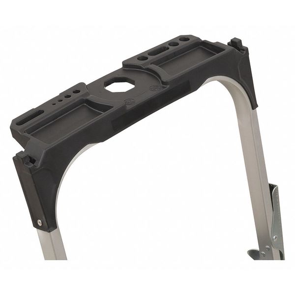 3 Steps, Aluminum Step Stool, 300 lb. Load Capacity, Silver