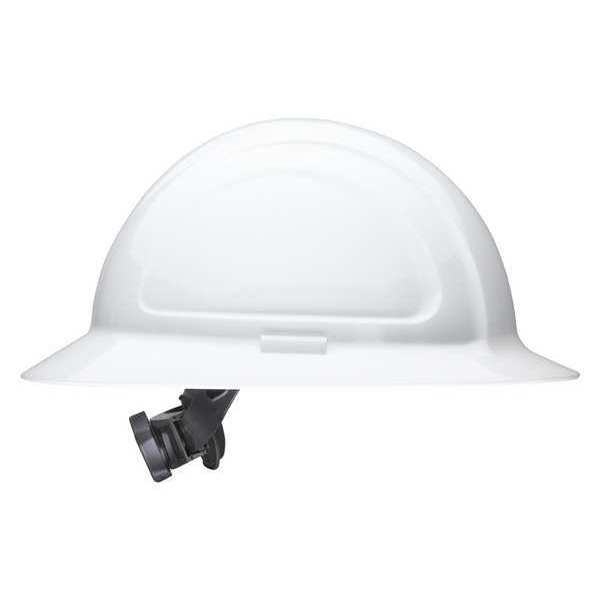 Full Brim Hard Hat, Type 1, Class E, Ratchet (4-Point), White