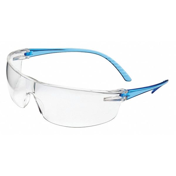 Safety Glasses, Wraparound Clear Polycarbonate Lens, Anti-Fog
