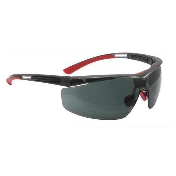 Safety Glasses, Wraparound Smoke Polycarbonate Lens