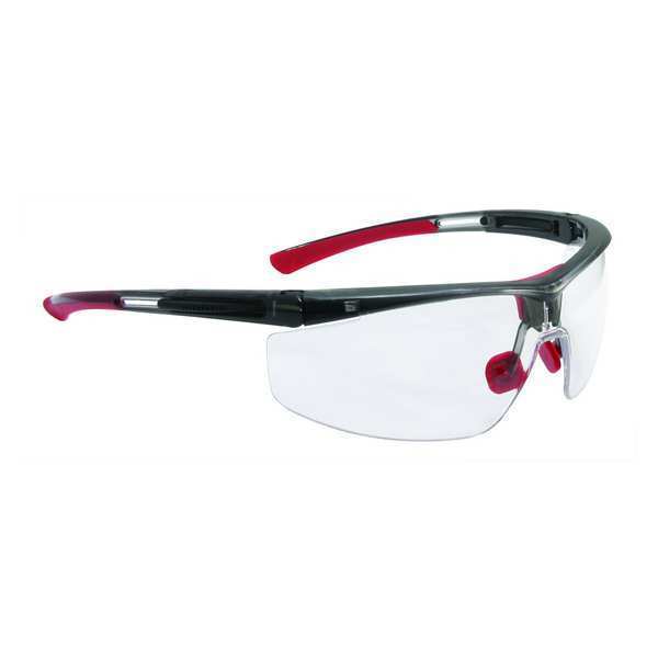 Safety Glasses, Wraparound Clear Polycarbonate Lens